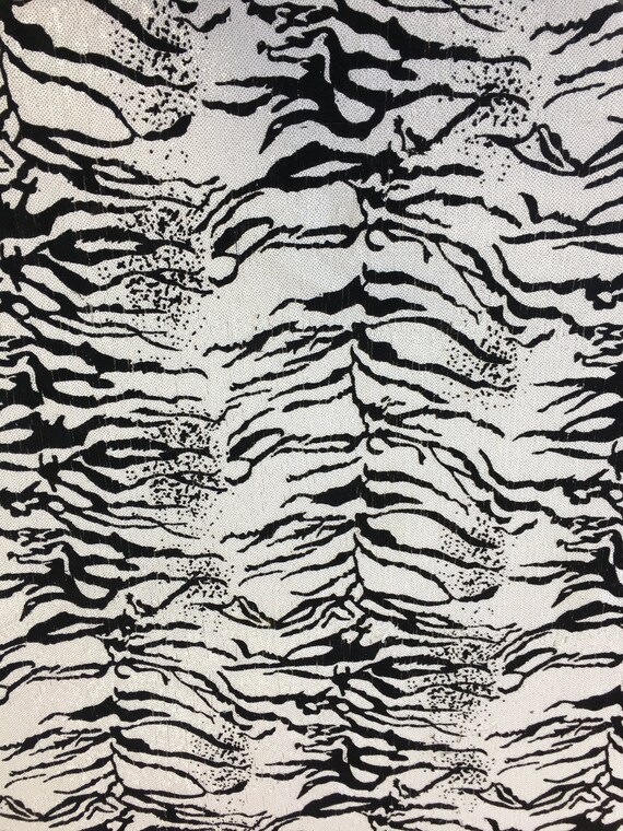 Black White Zebra 54 Sequins Fabric Sold by the yard