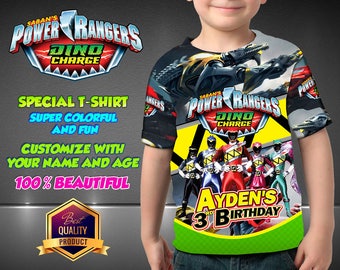 power ranger dino charge birthday shirt