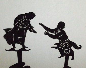 Jesus Walks on Water 5 Piece Wood Shadow Puppet Set, Scripture Shadows, Shadow Puppet, Puppet Theater, Bible Stories, Hand Puppet, Kid Gifts