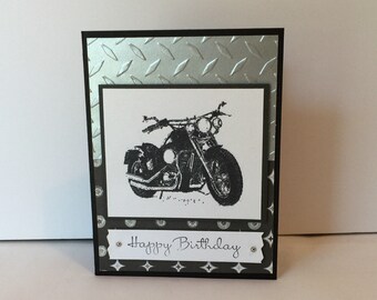 Motorcycle Happy Birthday Card