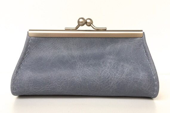 Purse , wallet leather , " BLUESKY " , red leather wallet