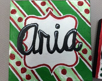 Christmas Name Ornament Painting