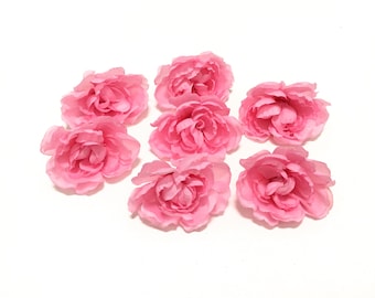 7 Cotton Candy PINK Ranunculus Buds - Artificial Flowers, Silk Flowers, Flower Crown, Hair Accessories, DIY Wedding, Corsage, Millinery