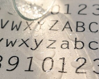 Laminated Letters Pattern Cotton Fabric by Yard - Natural Color