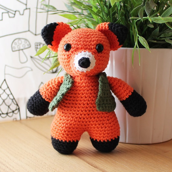 Fox - Animalius. Amigurumi Pattern PDF, Animal Toy, Nursery Doll, Crochet Pattern, Cute Children Gift, DIY, Art Crafts, Instant download