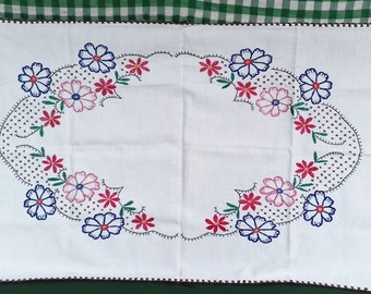 Vintage Hand-Embroidered Tapestry