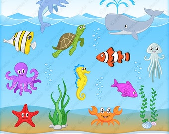 Sea Animal Clipart Sea Animal Clip Art Sea Creatures Fish