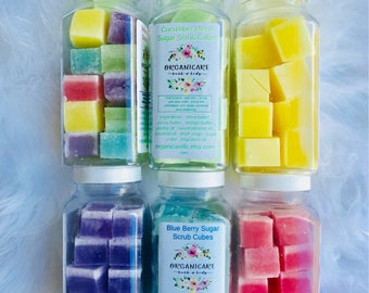 Sugar scrub cubes , shea butter sugar scrub cubes ,wholesale sugar scrub cubes