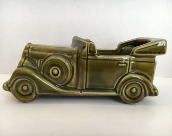 Vintage Car Ceramic Planter Floraline McCoy 532 USA Mid Century