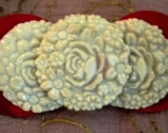 Unique Celluloid Floral Pin