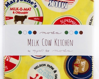Milk Cow Kitchen charm pack Mary Jane moda fabrics OOP HTF