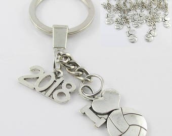 2018 Team Set of 12 I Love Netball Keychain Coach Team End of Season Gifts