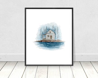 Lake house art | Etsy