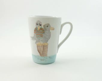 Vintage 80s Seagull Mug, Seagull Gift, Nautical Mug, Nautical Gift, Bird Lover Mug, Gift for Bird Lovers, Bird Mug, Ocean Lover Gift