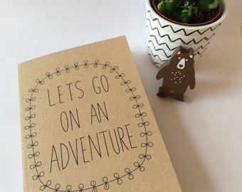 Lets Go On An Adventure A6 Plain Notebook