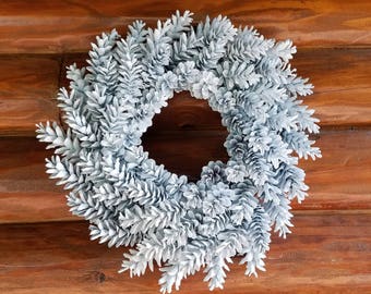 White Pine Cone Wreath, Pure White Wreath, Holiday Wreath, Winter Wreath, Christmas Wreath, Snow White Wreath, Rustic Wreath, Wedding Wreath
