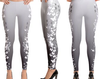 Butterfly leggings, butterfly print, pretty leggings, workout leggings