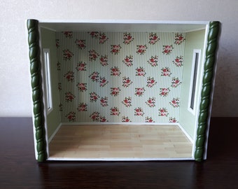 Roombox, room box empty, room box diorama, dollhouse, scale 1:12