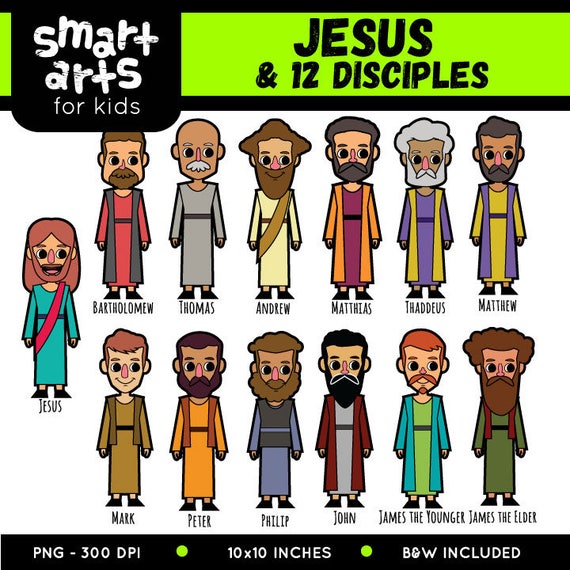 Jesus and 12 Disciples Clip Art 12 disciples bible based