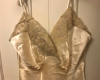 1950s MediumLarge Silk Slip