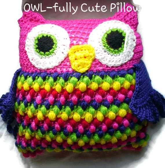 OWLfully cute pillow crochet pattern OWLfully cute pillow crochet pattern - How to Crochet Summer Pillow Patterns