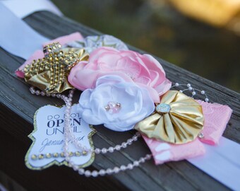 Maternity Sash, Gold Maternity Sash, Pregnancy Sash,Mom To Be Sash, Maternity Sash Girl,Baby Shower Sash, Belly Sash,Pink Maternity Sash