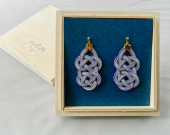 Mizuhiki Awaji knots earrings