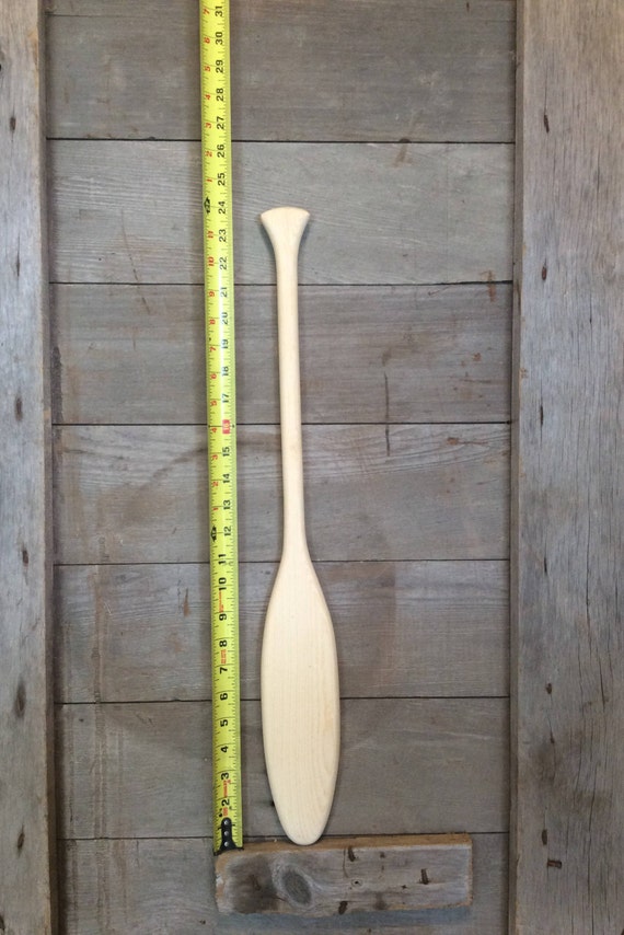 24 inch unpainted miniature voyageur canoe paddle. A downsized