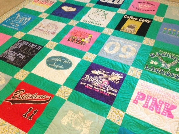 T-Shirt Quilt Custom Made Order By-the-Block TShirt Quilt