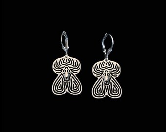 Poodle earings - Sterling silver