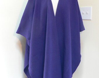 Purple Wool shawl poncho, wool poncho, wool cape, winter wool poncho, wool shawl,