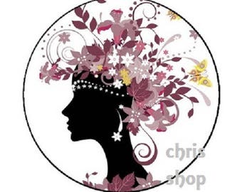 Nice cabochon20mm, artistic woman