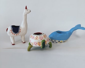 Hand Painted Animal Plant Pots