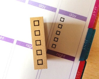 Planner stamp, to do list, to do stamp, check list stamp, list stamp, hobonichi, erin condren stamps, filofax, planner supplies, box motif