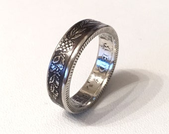 Croatia Coin Ring. Made of Croatian 5 Kuna coin. Republika Hrvatska. Great as a souvenir or unique gift!