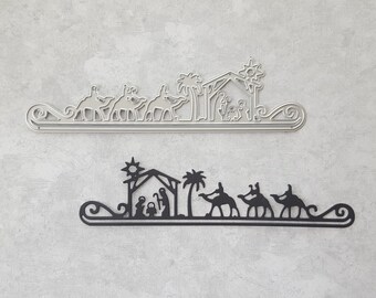 Nativity Scene Metal Die, Christmas Die, Manger Metal Die, Shinning Star Nativity Die