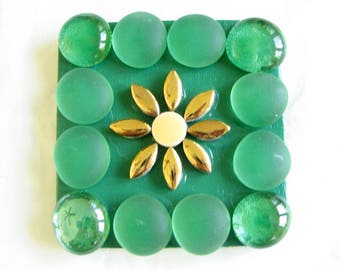 Green Gem Fridge Magnet