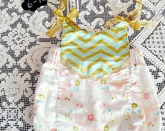 Floral Romper with Deer