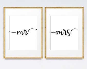 Mr and mrs printable | Etsy