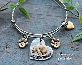 Mama Bear Bracelet, Momma Bear, New Mom Gift, Mama Bear Jewelry, Gift for Mom, Read Full Listing Details Before Ordering