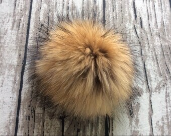 4"/6",10cm/15cm,Brown Faux fur Pom Pom, Furry pom pom, Large Fur Balls, Pom Pom, Fur Ball, Fox Fur Pom Pom