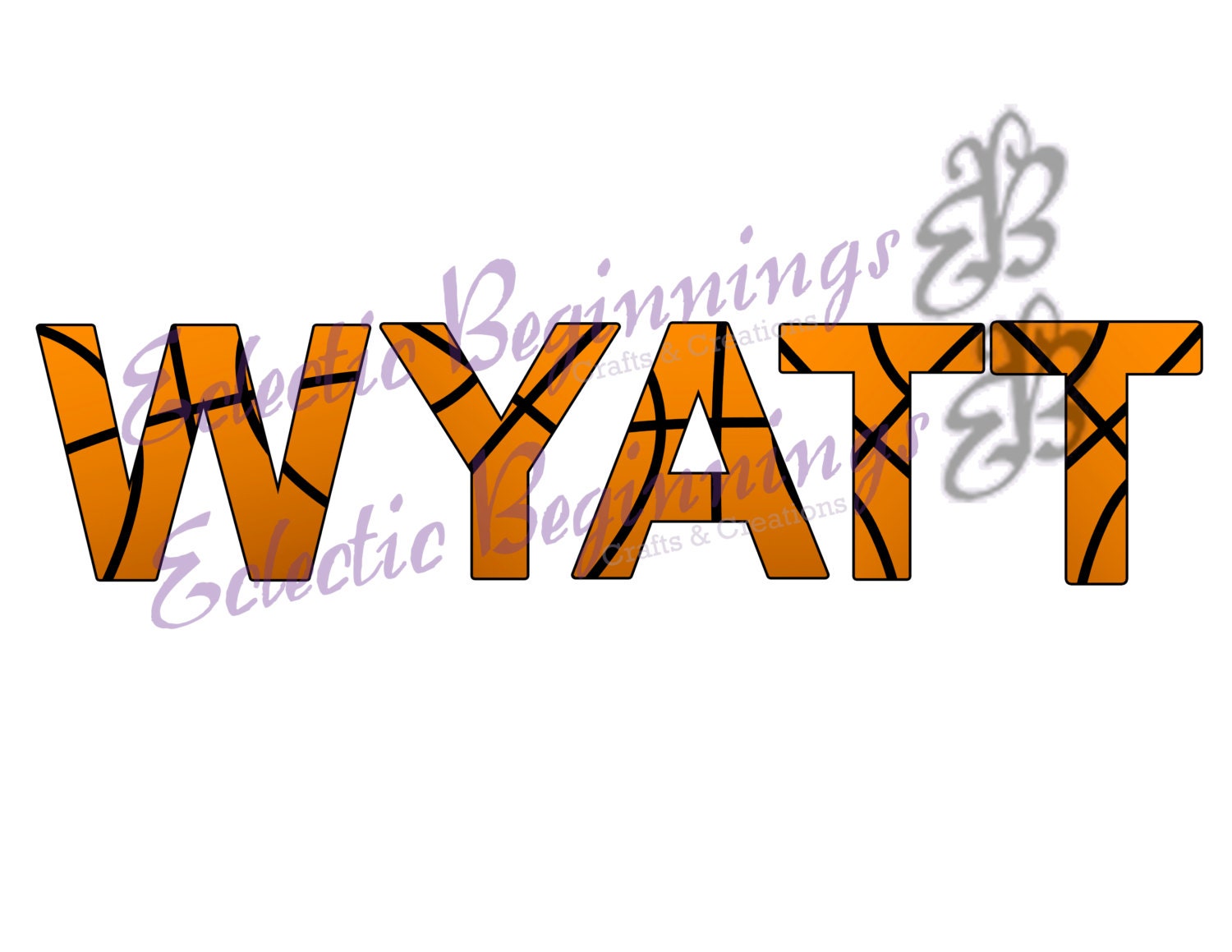 Personalized Custom Sports Letters Name Digital DIY Print Iron