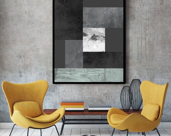 Black and white print, large print, nordic print, Black art, black and white art, grey art, grey prints, scandinavian design, grey wall art