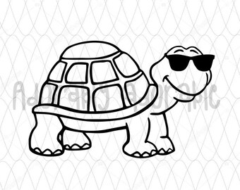 Turtle decal svg | Etsy