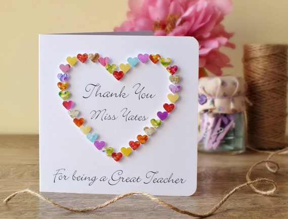 Thank You Teacher Card 'Thank You for Being a Great