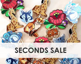 SECONDS SALE! - hard enamel animal pins with manufacturing errors