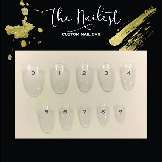 press on nails sizing sample pack size guide fake nails fake nail size chart