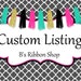 Custom order for Antonella R