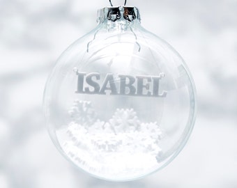 Snowflakes Personalised Christmas Bauble