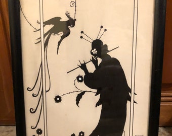 Vintage Framed Silhouette Asian Theme